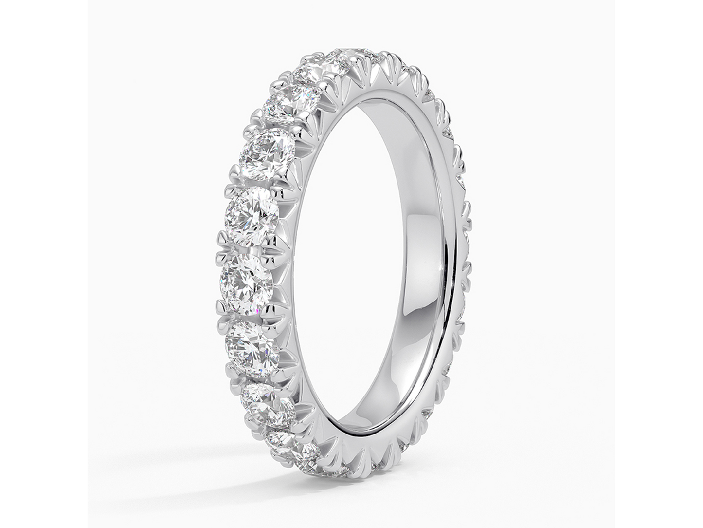 Eternal Radiance 18K White Gold Lab Diamond Eternity Ring 2 ctw
