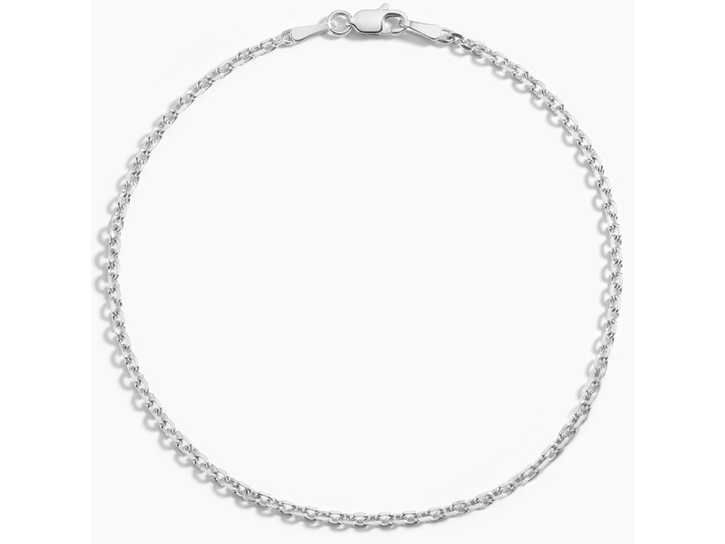 Diamond Cut Cable Chain Silver Bracelet