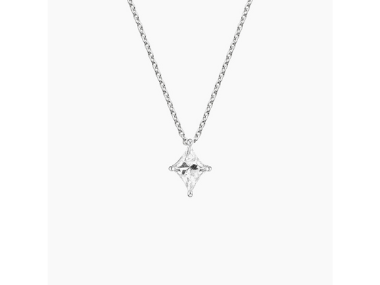 Ethereal Bloom Lotus Lab Grown Diamond Pendant Necklace (1/3 ctw) in 18K White Gold