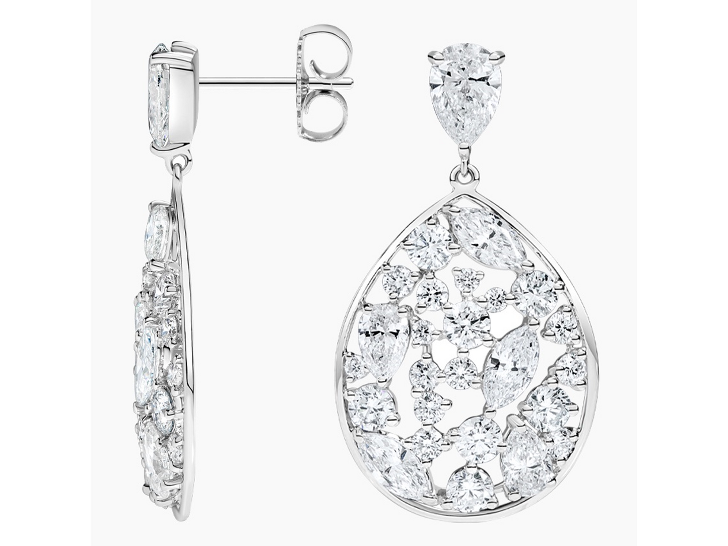 Frostbloom 18K White Gold Glacé Lab Grown Diamond Earrings 5 1/2 ctw