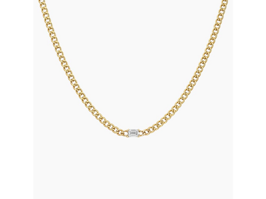 Radiant Edge 14K Yellow Gold Lia Lab Diamond Chain Necklace 2/3 ctw