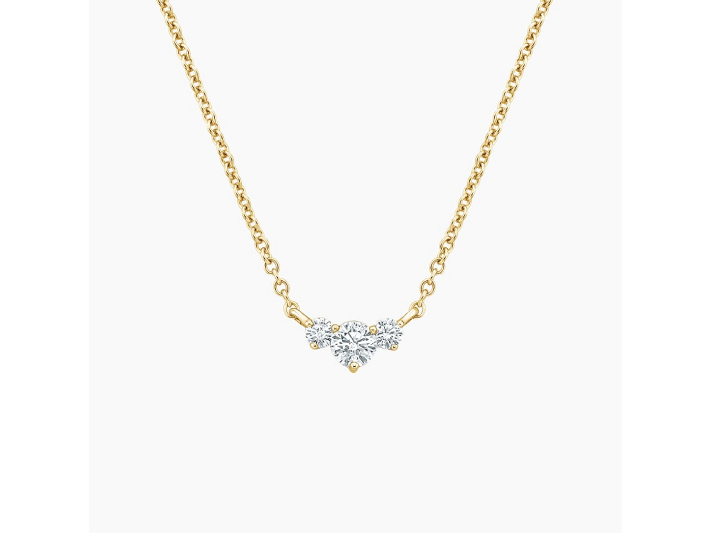 Chic Trio Lab Diamond Pendant (1/3 ctw) in 18K Yellow Gold