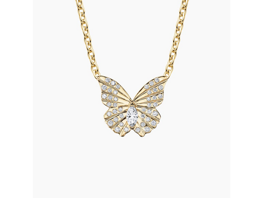 Enchantment Unveiled Logan Hollowell Flutter Lab Diamond Necklace in 14K Yellow Gold