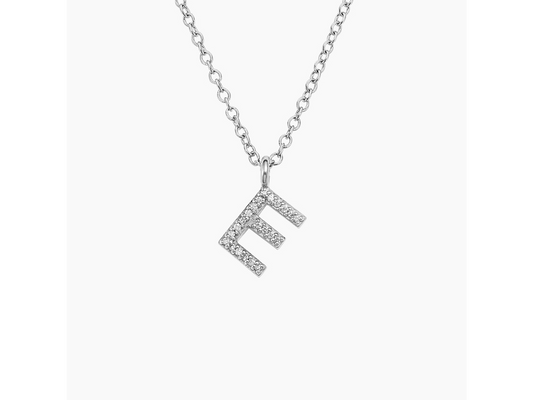 Dazzling Personalization Initial Diamond Pendant Necklace