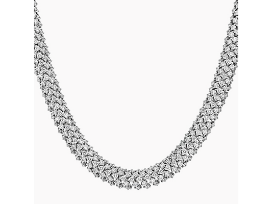 Opulent Majesty 18K White Gold Diamond Necklace 43 ctw