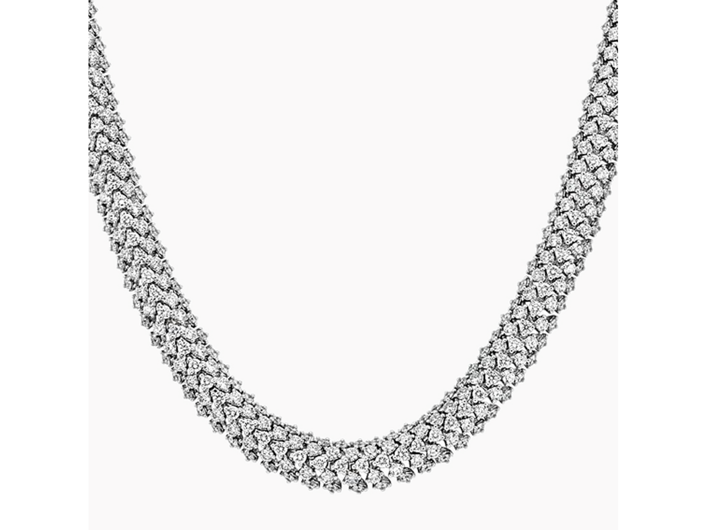 Opulent Majesty 18K White Gold Diamond Necklace 43 ctw