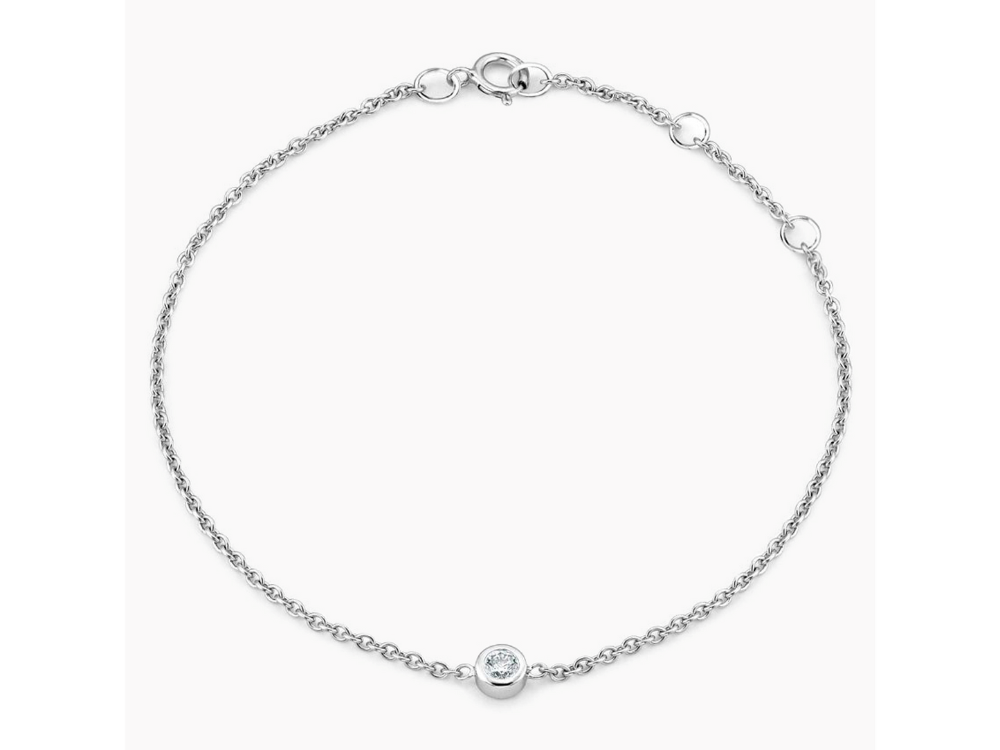 Timeless Brilliance Adjustable Diamond Bezel Bracelet