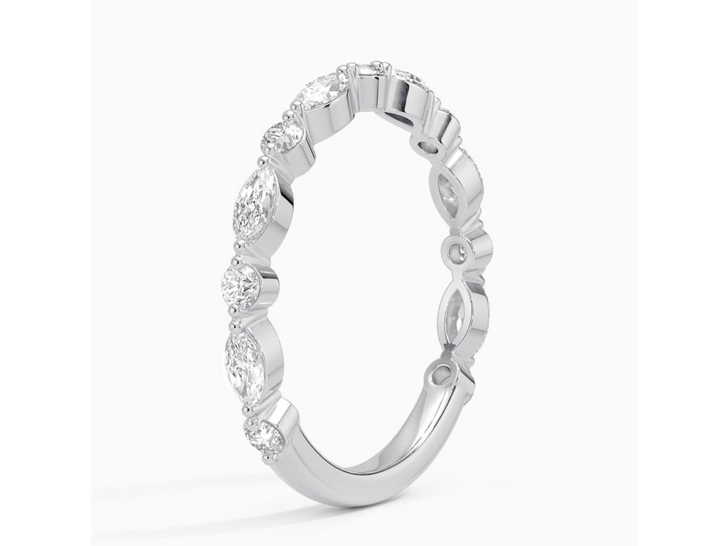 Chic Harmony 1/2 ctw Alternating Diamond Ring