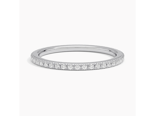 Petite Elegance 1/3 ctw Scalloped Pavé Diamond Ring