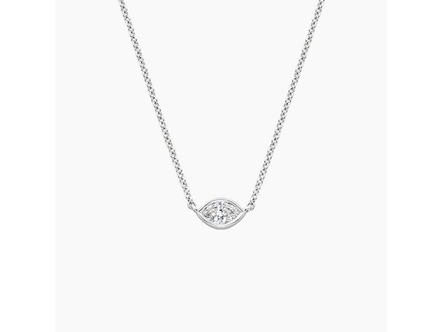 Lotus Blossom Marquise Diamond Pendant 1/6 ctw