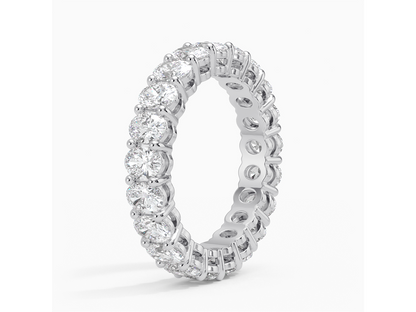 Eternal Brilliance 3 ctw Oval Lab Diamond Eternity Ring in 18K White Gold