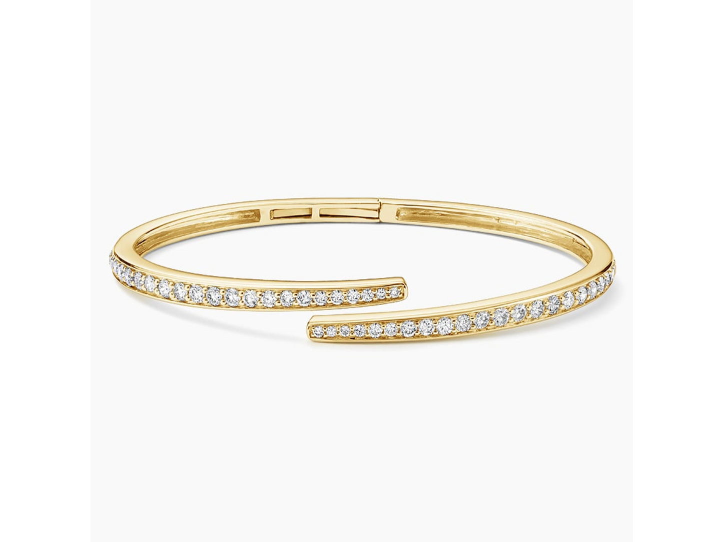 Modern Elegance 14K Yellow Gold Lab Diamond Wrap Bracelet 1 1/2 ctw
