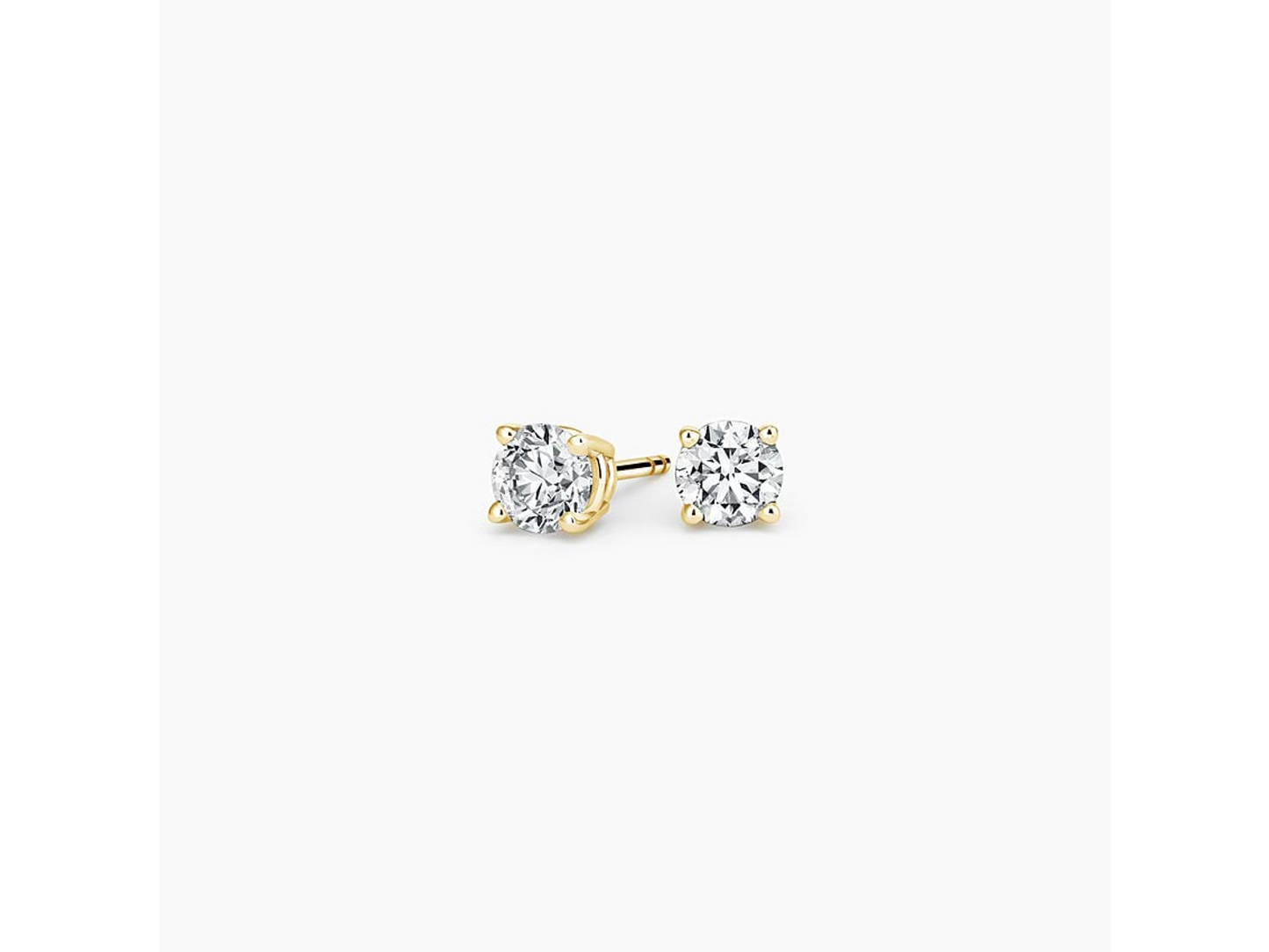 Timeless Brilliance 18K Yellow Gold Round Diamond Stud Earrings 1/4 ctw