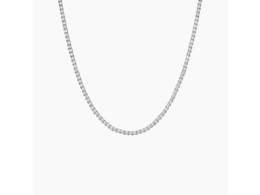 Petite Sparkle 18K White Gold Diamond Tennis Necklace 2 1/5 ctw