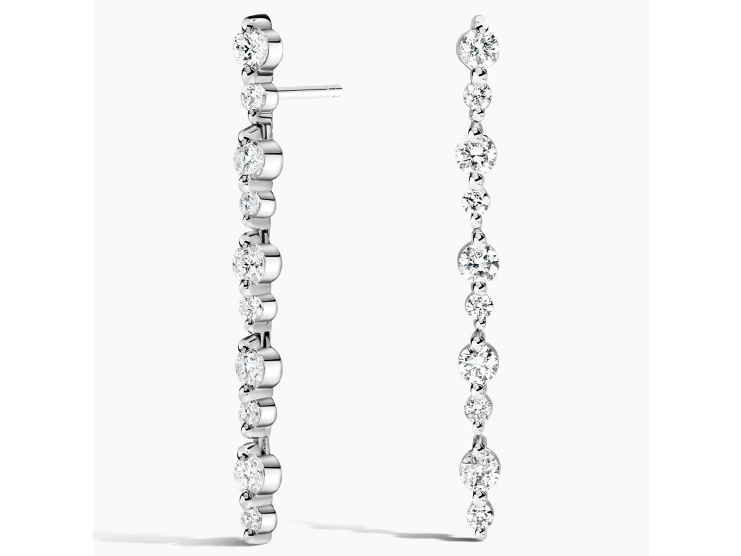 Dazzling Harmony Marseille Lab Diamond Drop Earrings (1 1/4 ctw) in 18K White Gold