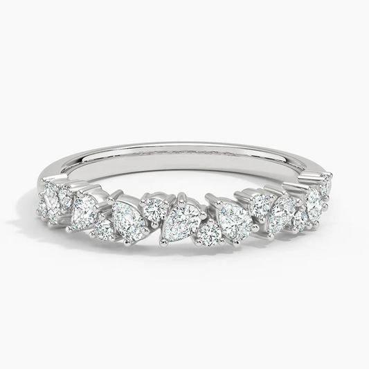 Whispering Romance 18K White Gold Lab Diamond Ring 2/5 ctw