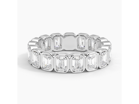 Radiant Reflections 2 1/2 ctw Bezel-Set Lab Diamond Ring in 18K White Gold