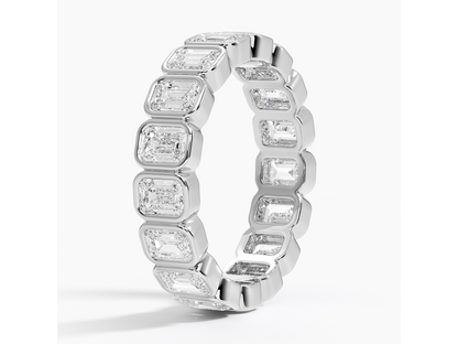 Radiant Reflections 2 1/2 ctw Bezel-Set Lab Diamond Ring in 18K White Gold