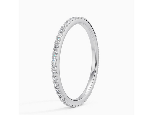 Dazzling Crescent 1/3 ctw Pear and Round Diamond Ring