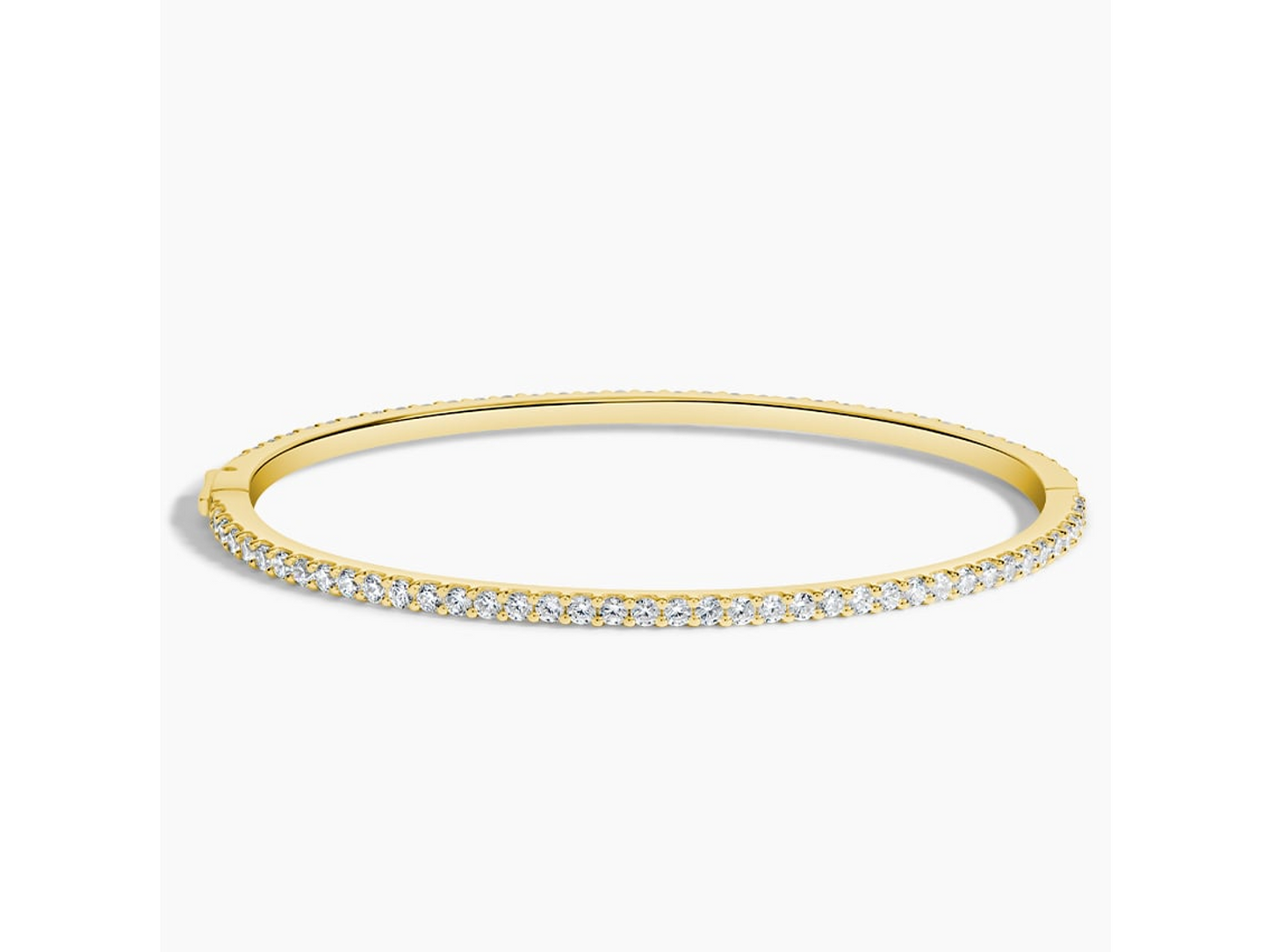 Glimmering Grace 18K Yellow Gold Lab Diamond Eternity Bangle Bracelet