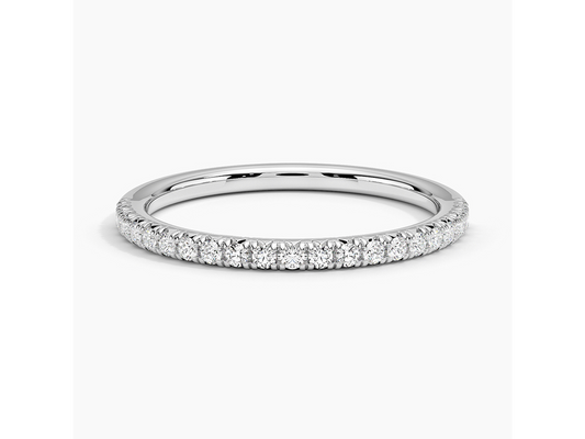 Shimmering Elegance 1/5 ctw French Pavé Diamond Ring