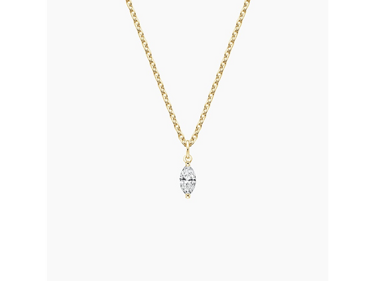 Marquise Diamond Glide Necklace 1/6 ctw