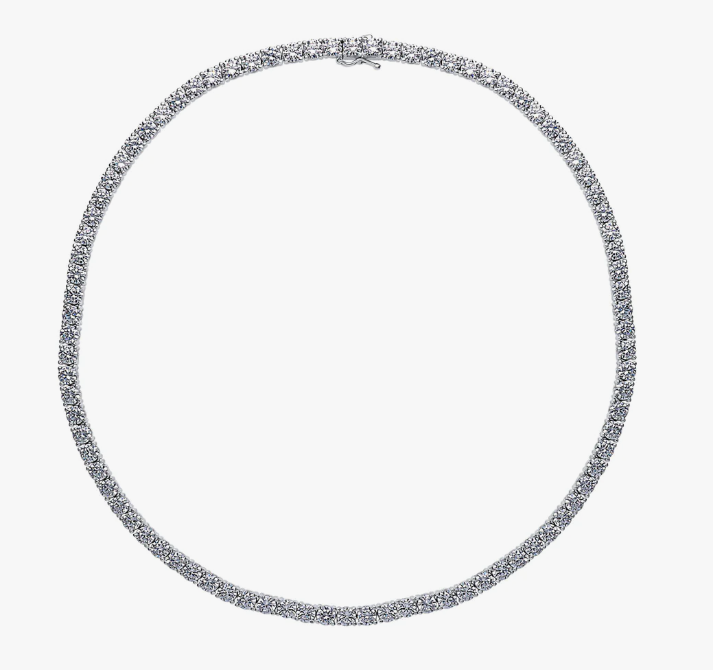CZ Statement Tennis Necklace in Sterling Silver