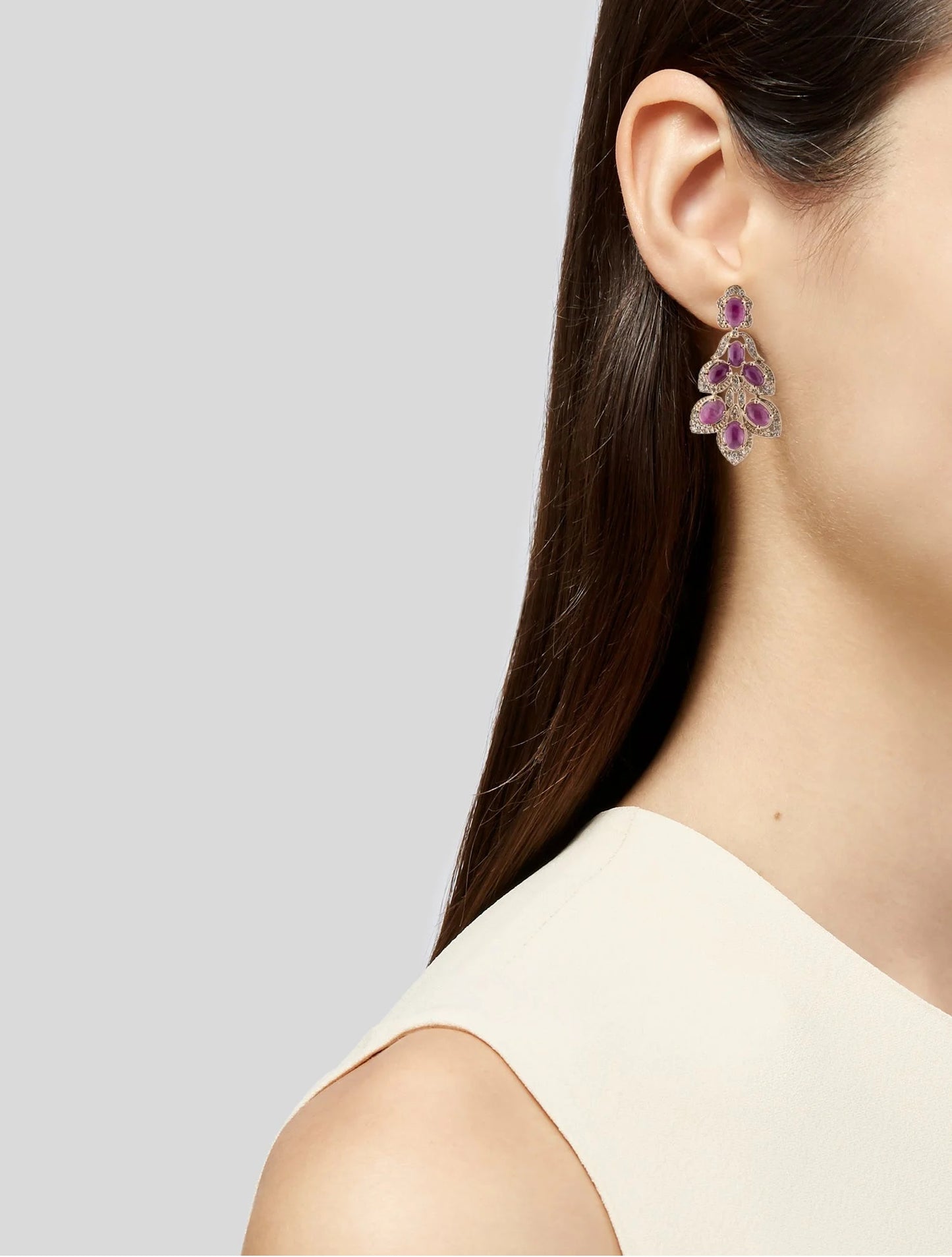 14K 12.69ctw Ruby & Diamond Drop Earrings