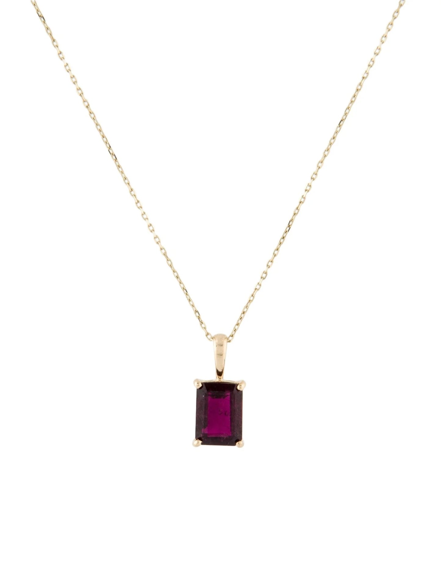14K 1.45ct Tourmaline Pendant Necklace