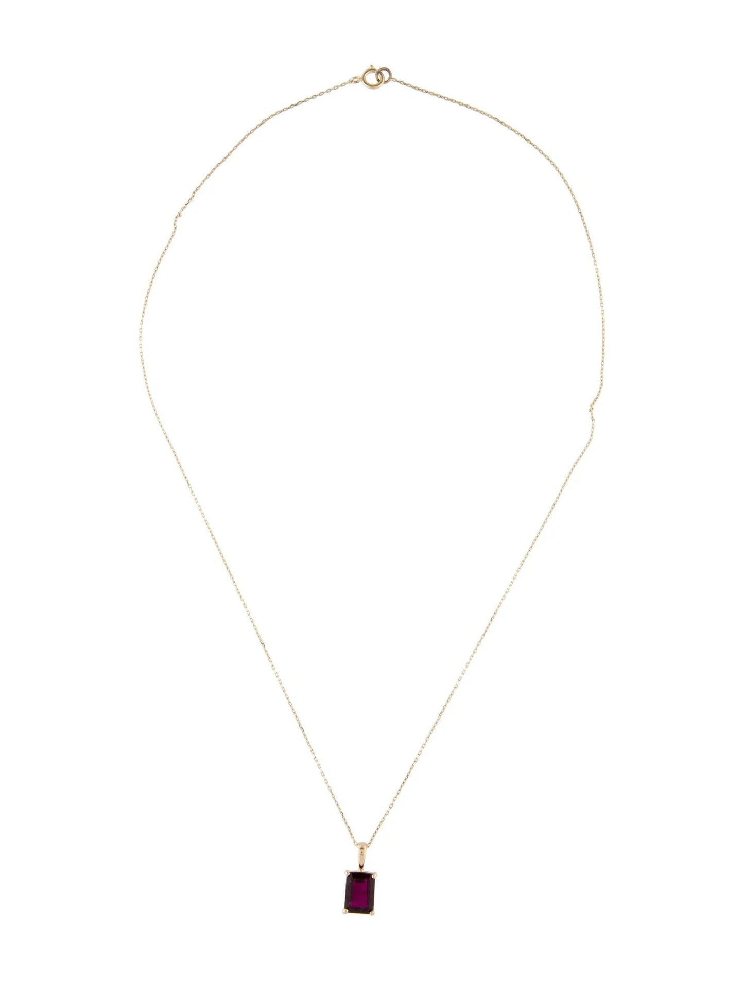 14K 1.45ct Tourmaline Pendant Necklace