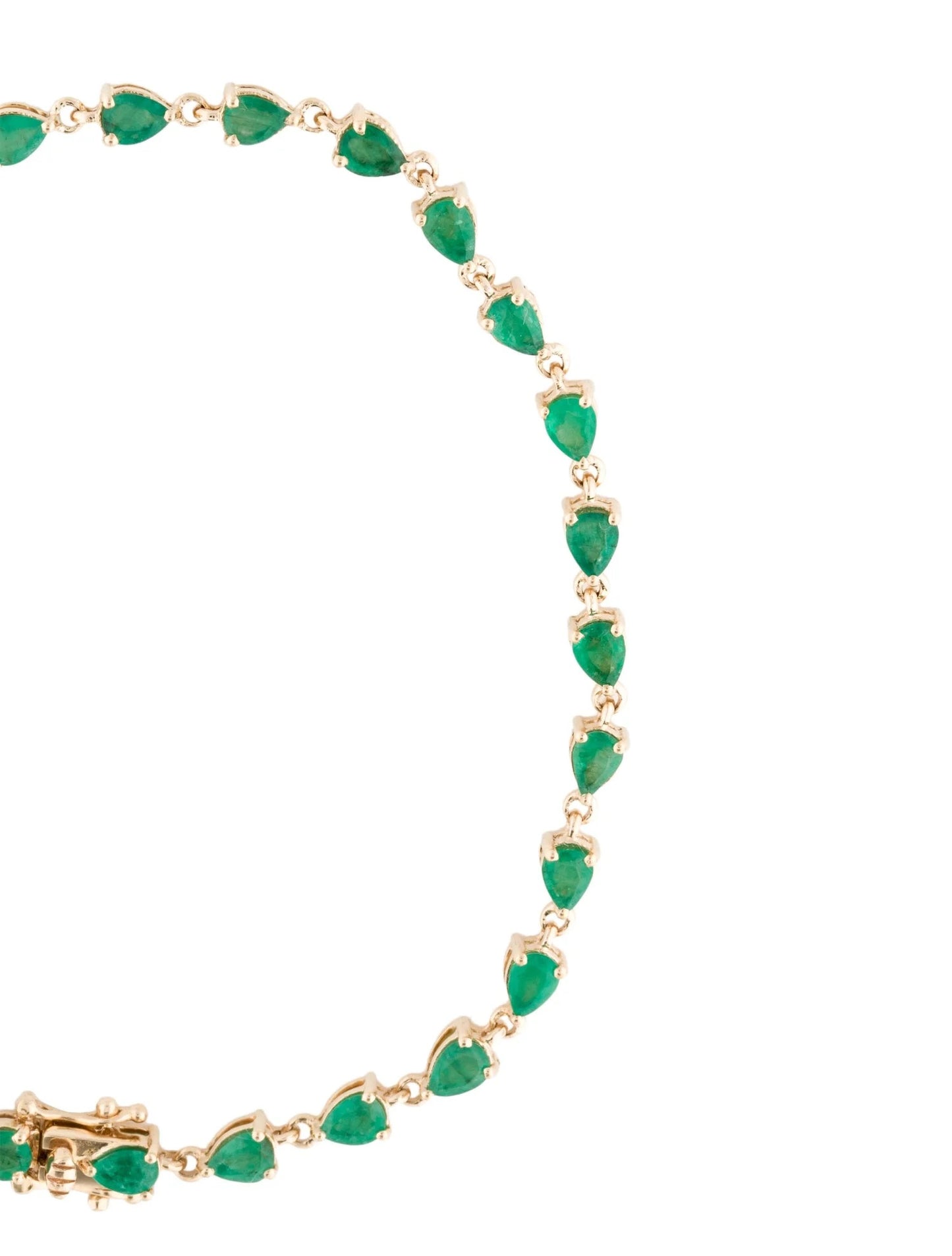 14K 3.80ctw Emerald Tennis Bracelet