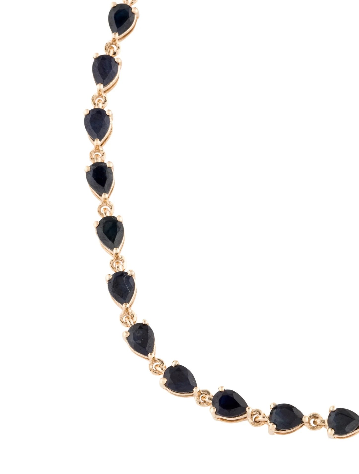 14K 6.44ctw Sapphire Link Bracelet