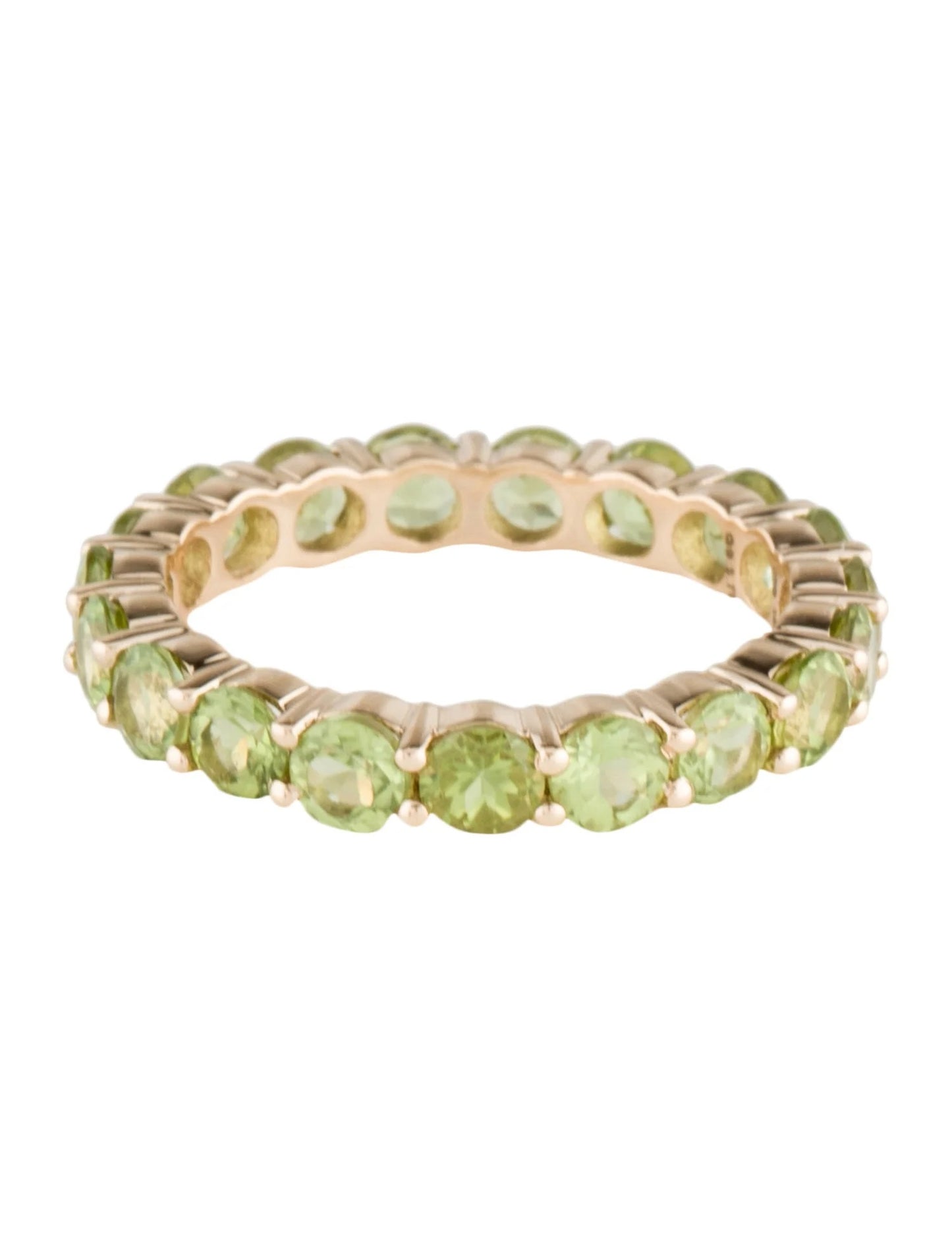 14K Peridot Eternity Band