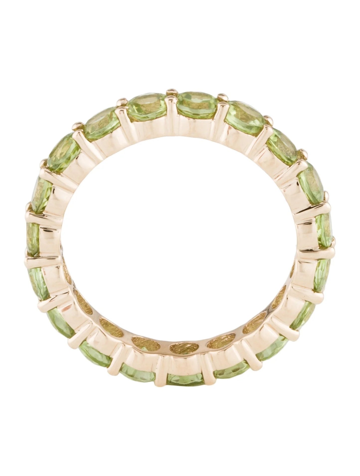 14K Peridot Eternity Band