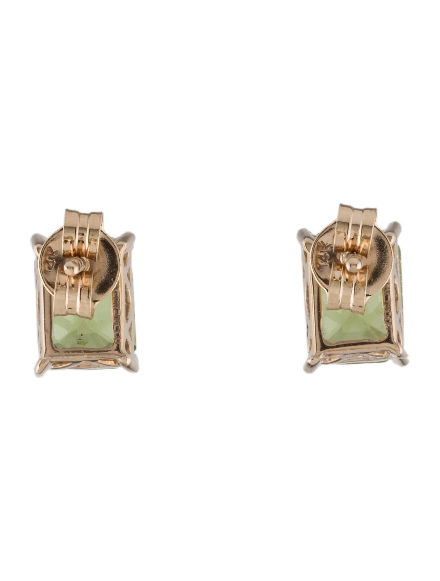 14K Peridot Stud Earrings