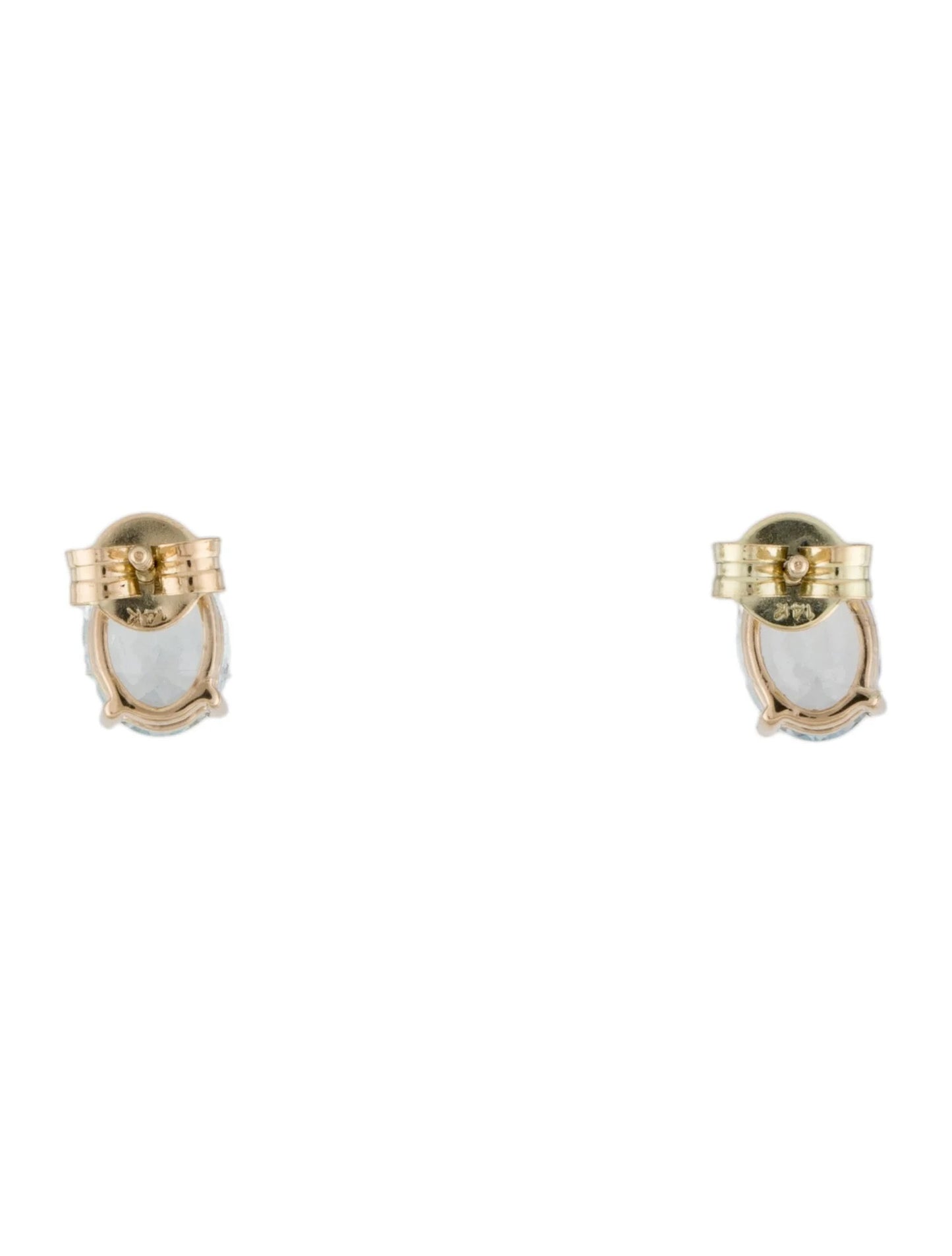 14K Aquamarine Stud Earrings