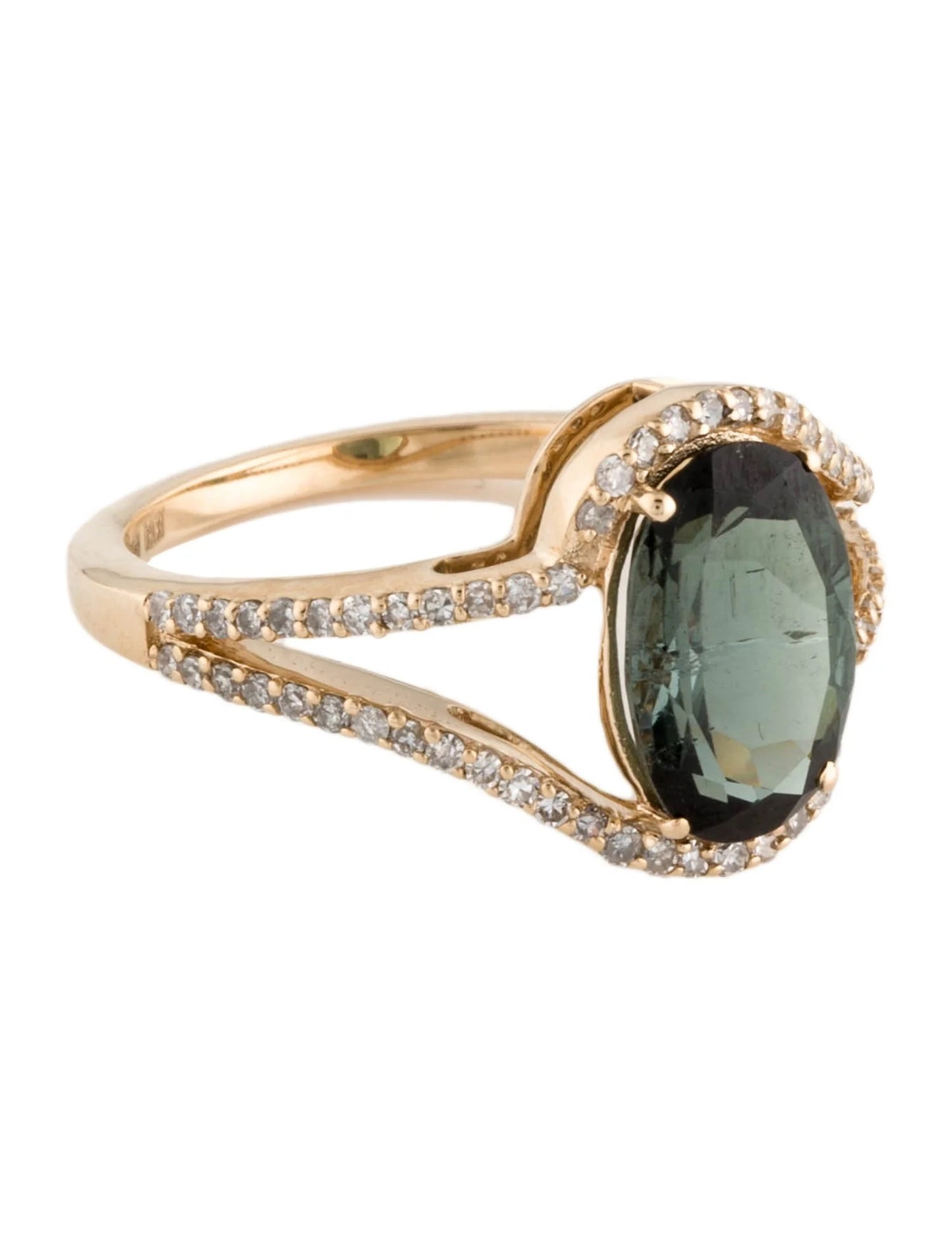 14K 2.70ctw Tourmaline & Diamond Cocktail Ring