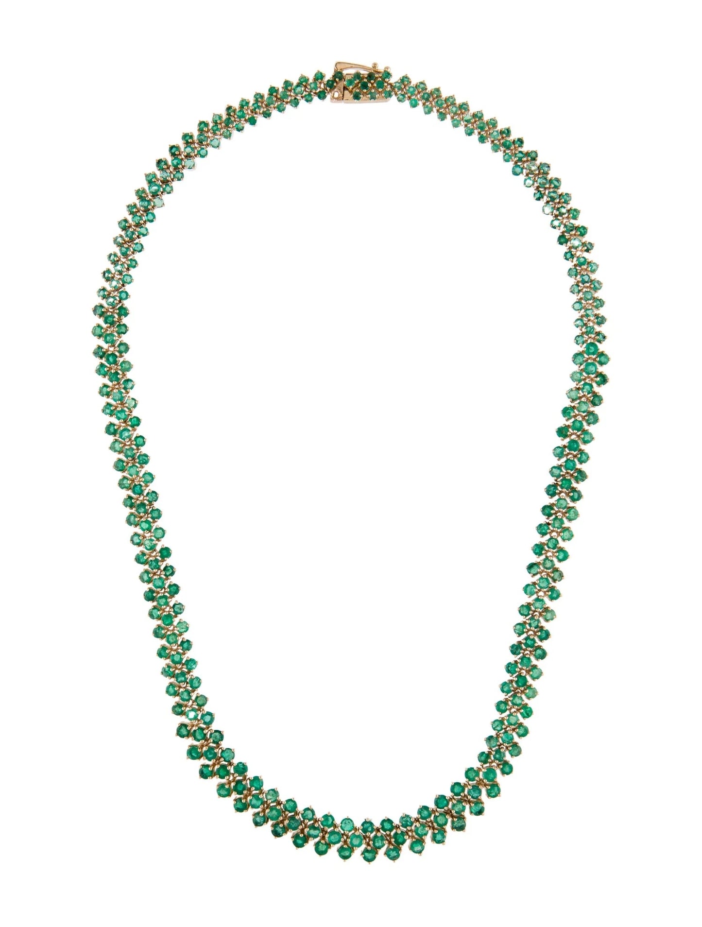 14K Emerald Graduated Collar