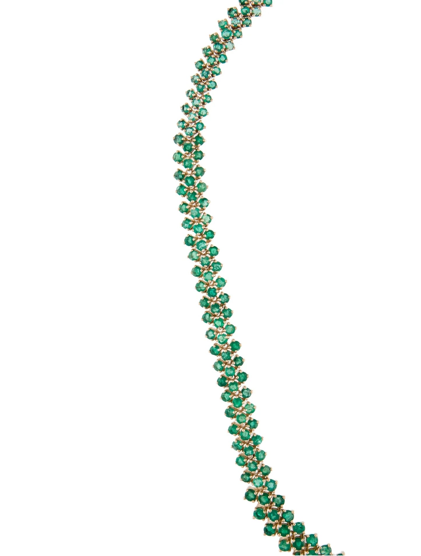 14K Emerald Graduated Collar