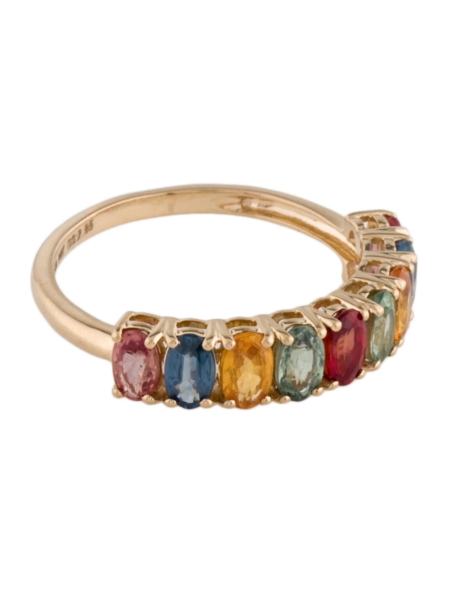 14K Sapphire Multi-Colored Band