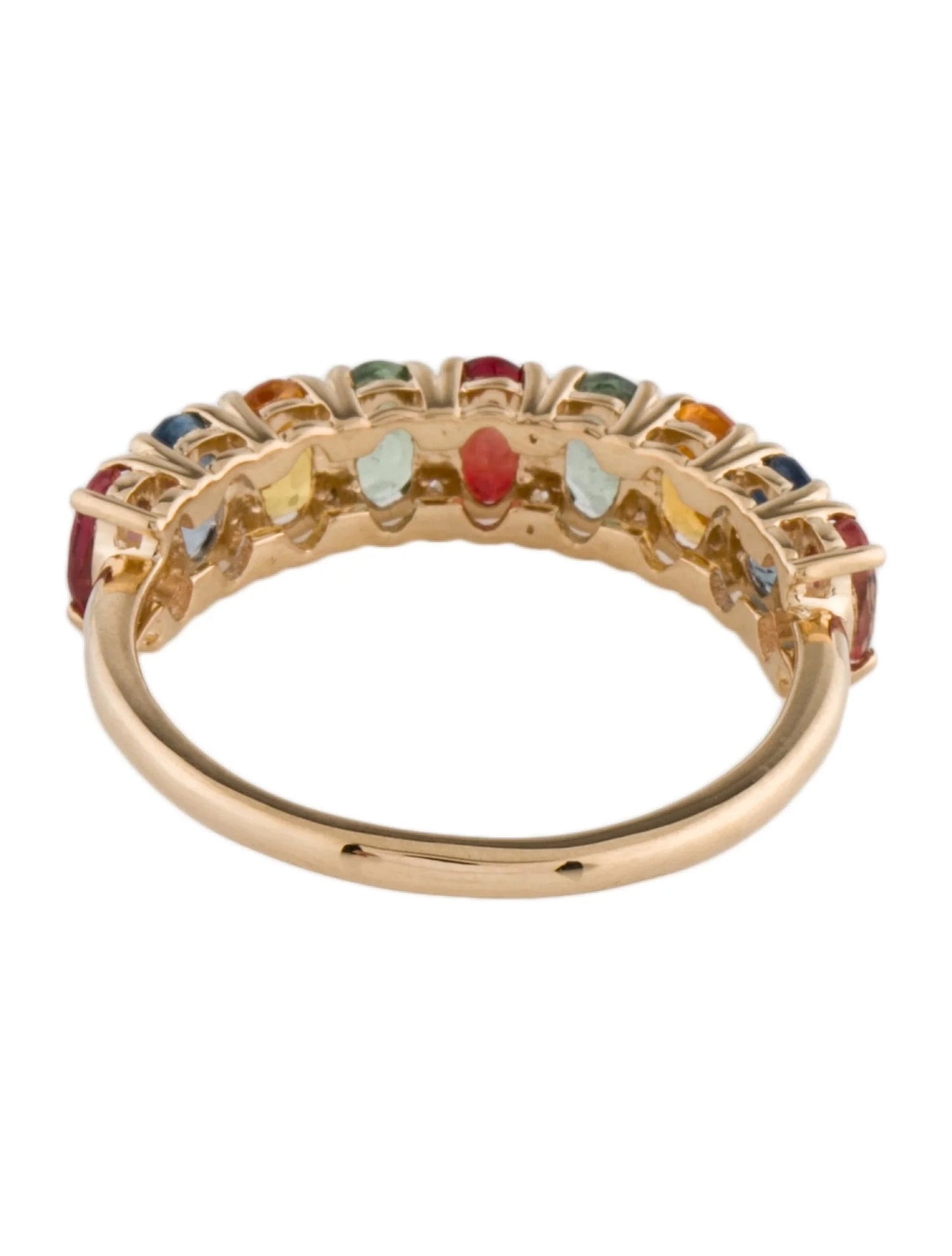 14K Sapphire Multi-Colored Band