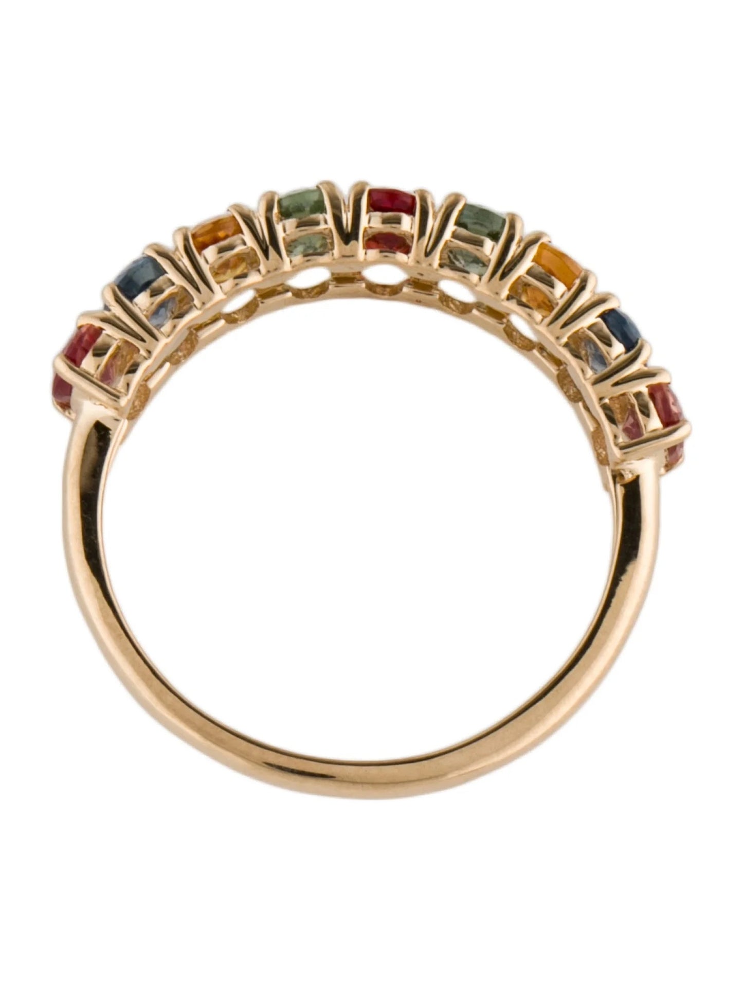 14K Sapphire Multi-Colored Band