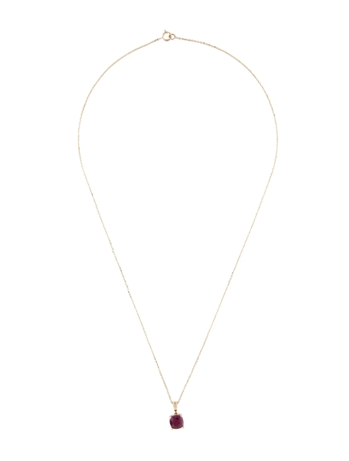 14K 2.08ct Ruby Pendant Necklace