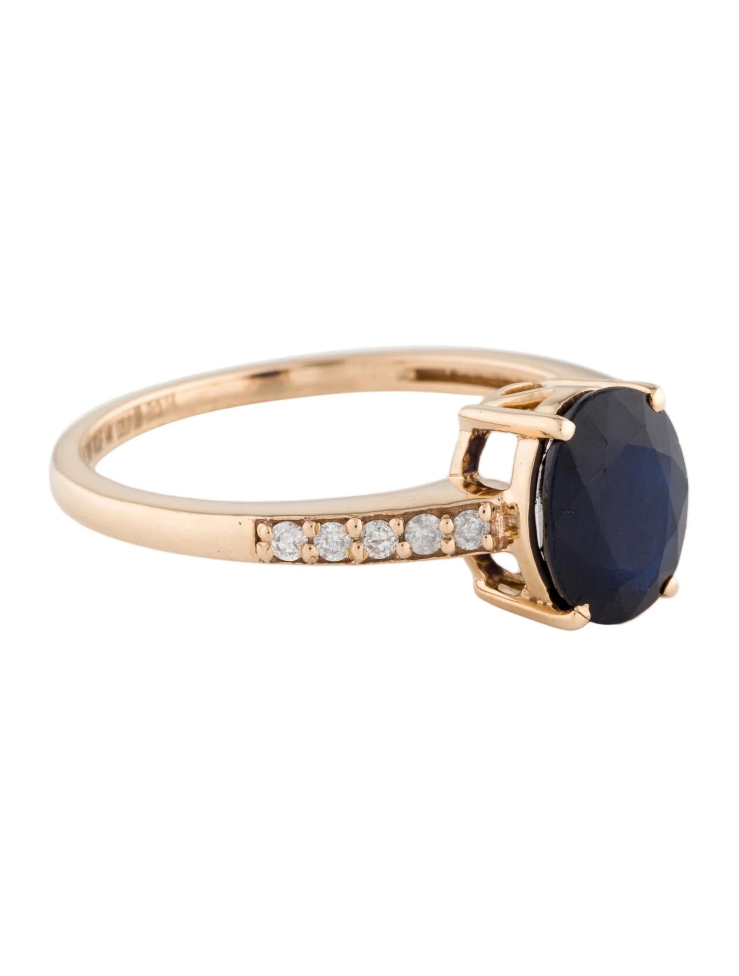 14K 2.38ct Sapphire & Diamond Ring