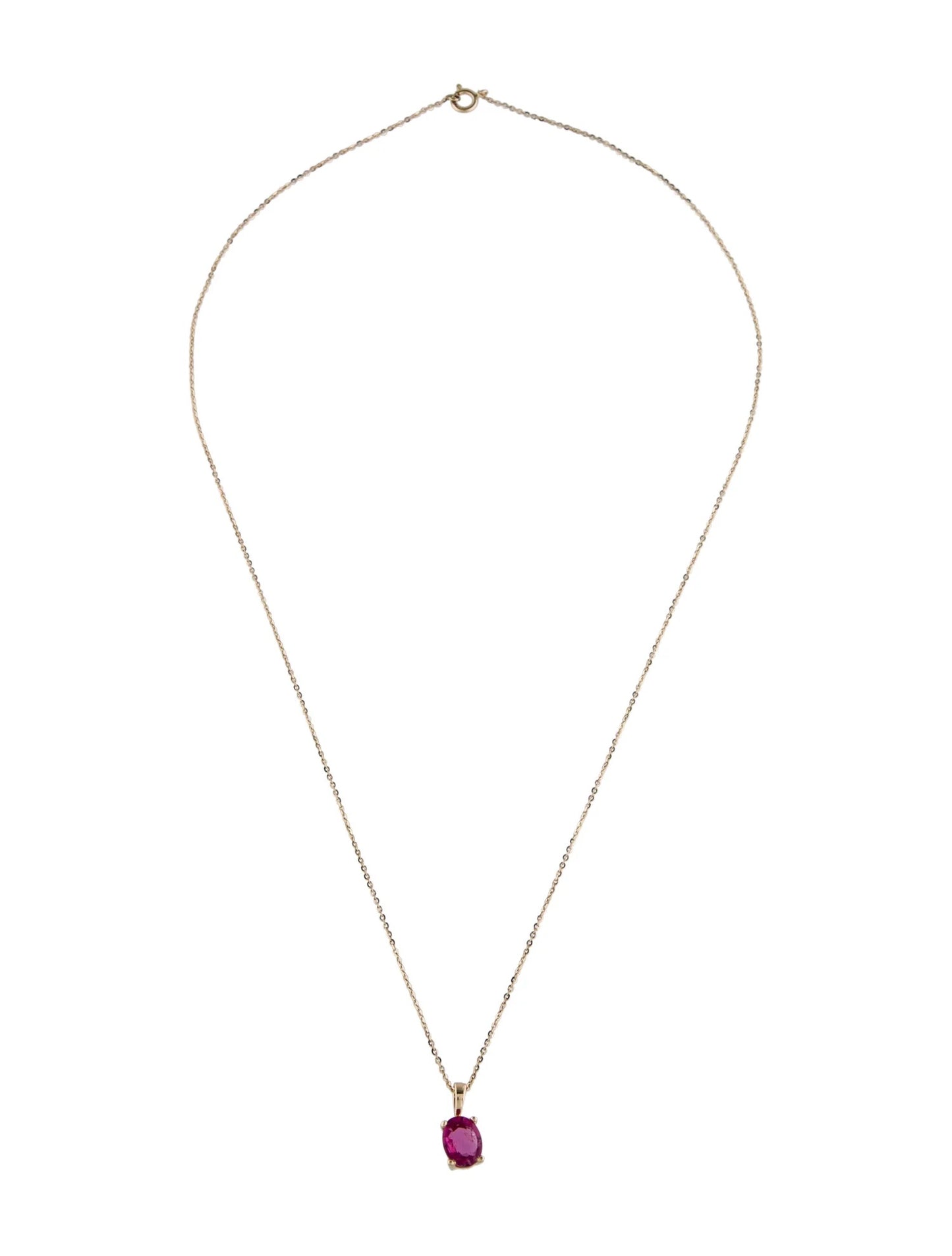 14K 0.78ctw Tourmaline Pendant Necklace