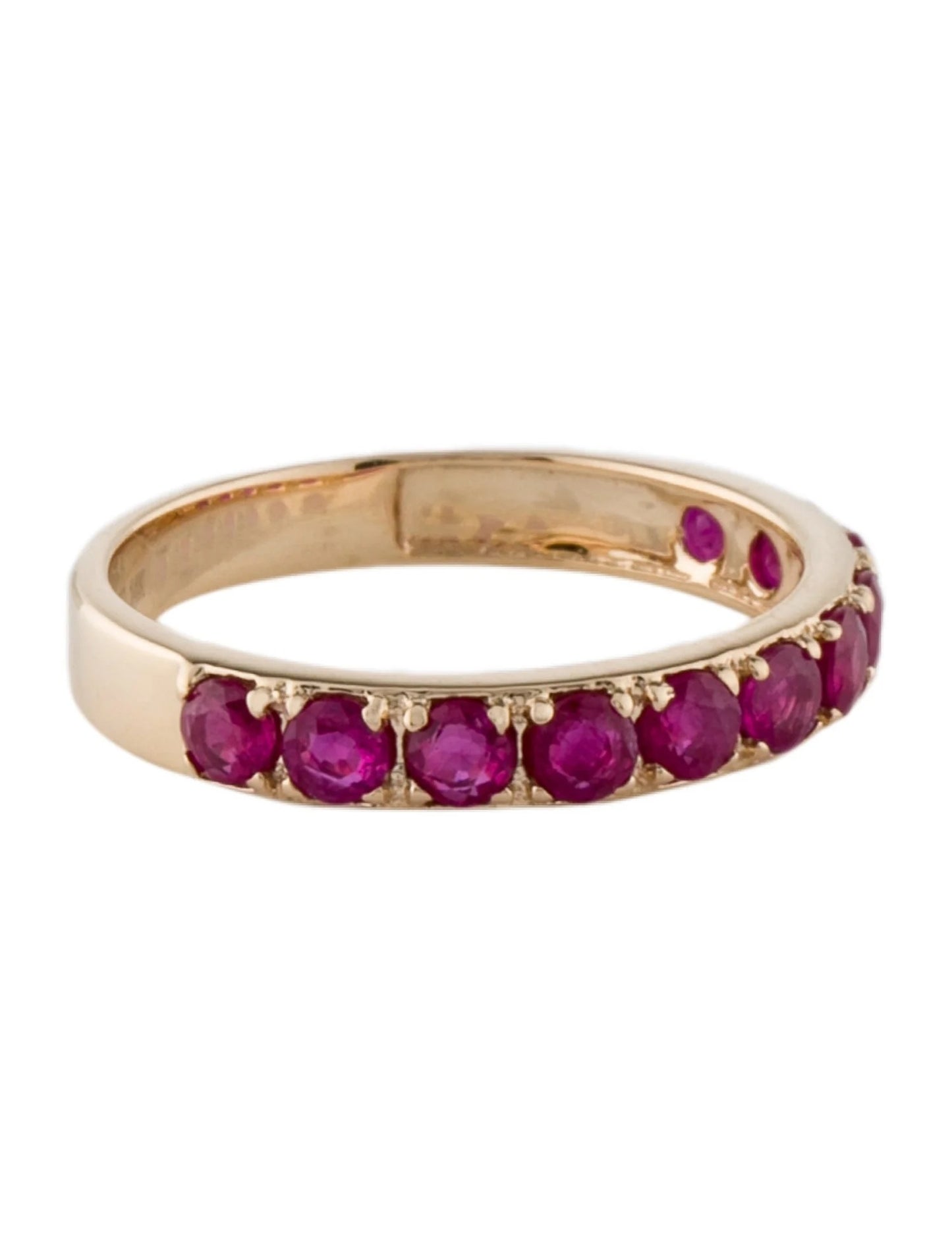 14K 1.33ctw Ruby Half Eternity Band