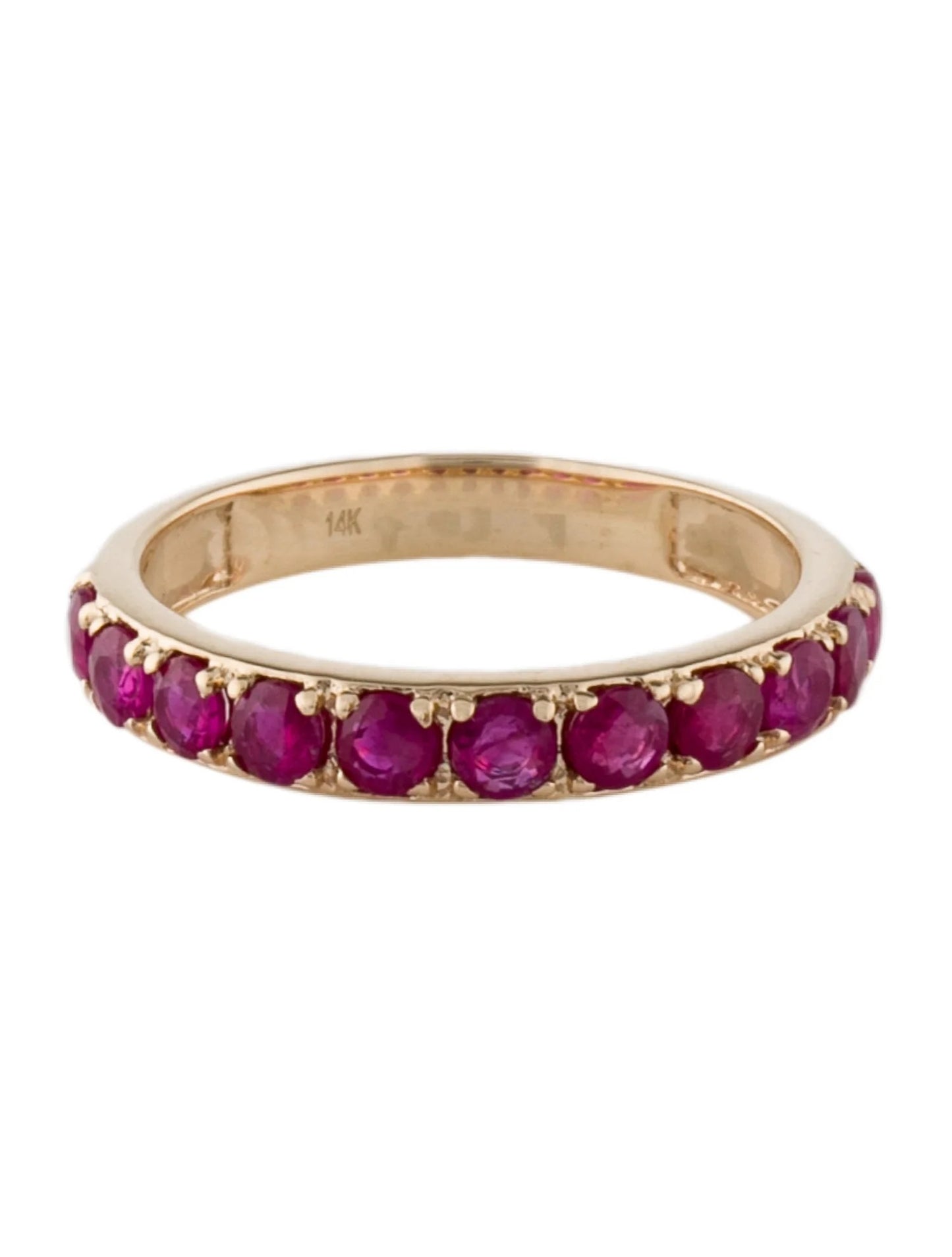 14K 1.33ctw Ruby Half Eternity Band