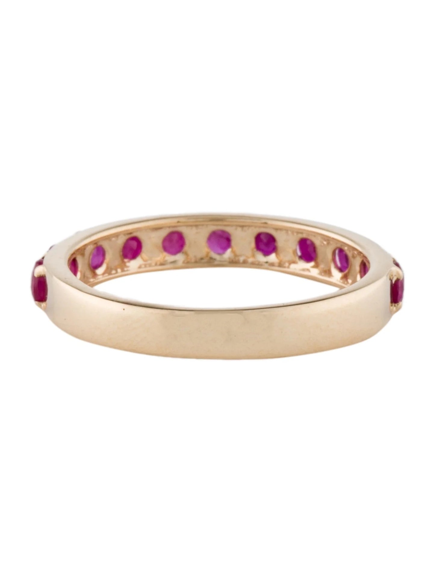 14K 1.33ctw Ruby Half Eternity Band