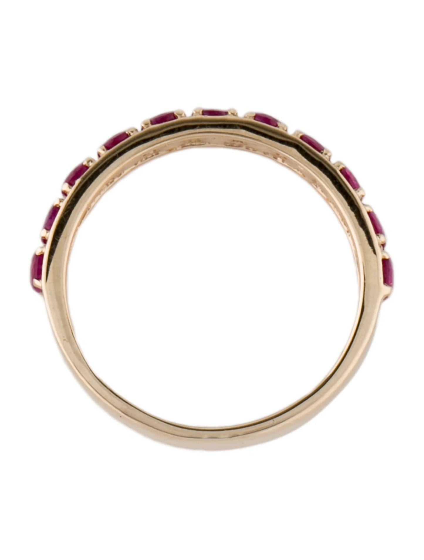14K 1.33ctw Ruby Half Eternity Band