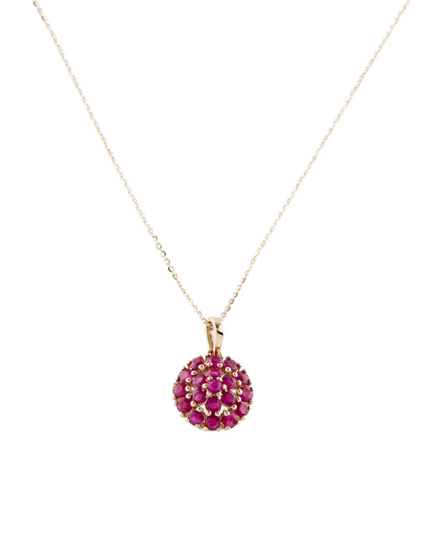14K Ruby Pendant Necklace